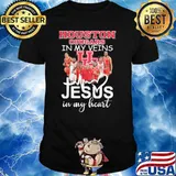 Houston cougars in my veins Jesus in my heart shirt