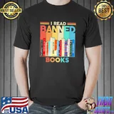 I read banned books vintage retro shirt