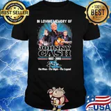 In loving memory of Johnny Cash 1932-2003 the man the myth the legend signature shirt