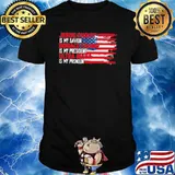 Jesus Christ is my savior Donald Trump is my president ultra maga is my pronoun America flag shirt