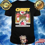 Kansas city Chiefs championship Kelce and Mahomes signatures shirt