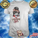 Kansas city Chiefs girl glasses shirt