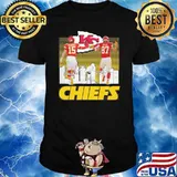 Kansas city Chiefs Mandnes and Kelce signatures shirt