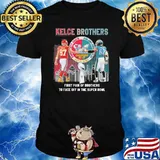 Kelce brothers first pair of brothers to face off in the super bowl Kansas city Chiefs signatures shirt