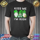 Kiss me i'm Irish St.Patrick's day Gnome shirt