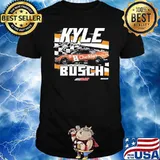 Kyle Busch Checkered Flag Black Fast Or Last signature Shirt