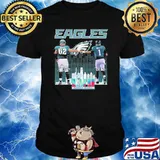 Philadelphia Eagles Kelce and Hurts super bowl signatures shirt