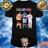 Philadelphia Flyers Eagles Phillies Riemsoyk Hurts Nola signatures shirt