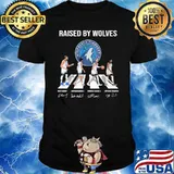 Raised by Wolves Minnesota Timberwolves Walking Abbey Road signatures shirt