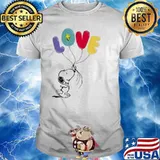 Snoopy and woodstock ball love shirt