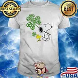 Snoopy and woodstocks happy St.Patrick's day shirt