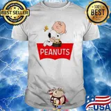 Snoopy hug Charlie Brown woodstock peanuts shirt