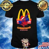 Spiderman christmas is coming McDonald's shirt