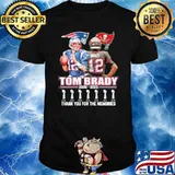 Tom Brady 2000-2023 thank you for the memories signatures shirt