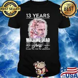 13 years 2010-2023 The Walking dead thank you for the memories signatures shirt