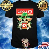 Baby yoda hug Circle K st.Patrick's day shirt