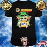 Baby yoda hug Napa Auto Parts St.Patrick's day shirt