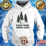 Camp More Worry Less Trees Camping Lover T-Shirt