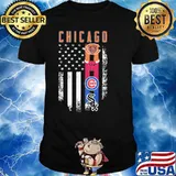 Chicago bear bull cubs sox Ameirca flag shirt