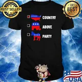 Country above party map Biden 2023 shirt
