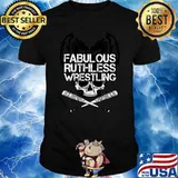 Fabulous Ruthless Wrestling Skull Football T-Shirt