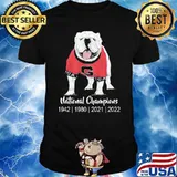 Georgia bulldogs mascot national champions 1942 1980 2021 2022 shirt
