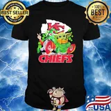 Gnome and baby yoda hug Kansas city Chiefs St.Patrick's day shirt