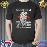 Godzilla 69th Anniversary 1954 2023 thank you for the memories signatures shirt