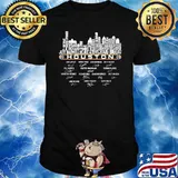 Houston Astros Jeff Bagwell Craig Biggio signatures city shirt