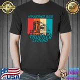 Husband Dad Trucker Legend Vintage T-Shirt