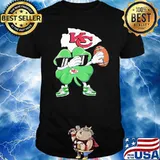 Irish St.Patrick's day dabbing Kansas city Chiefs shirt