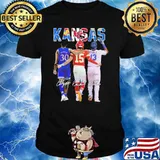 Kansas Jayhawks Ochai Agbaji Kansas City Royals perez kansas city Chiefs signatures shirt
