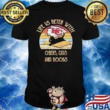 Life is better with Chiefs cats and books vintage shirt