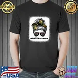 Messy Bun Monster Truck Mom Life Camo Banada T-Shirt