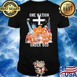 One nation under god Clemson Tigers America flag shirt