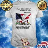Our flag does not fly because the wind moves it it flies with the last breath of each soldier who died protecting it Snoopy Charlie Brown woodstocks shirt