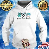 Peace love beach high hand heart watercolor T-Shirt