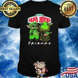 Pizza Papa John's baby yoda and Grinch friends shirt