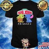 Pizza Papa John's baby yoda and Stitch friends shirt