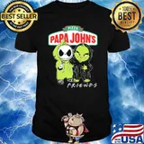 Pizza papa John's Jack Skellington and Grinch friends shirt