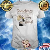 Snoopy and Charlie Brown sometimes the smallest things take up the most room in your heart shirt