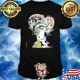 Snoopy Green bay love heart signatures shirt