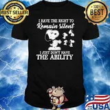 Snoopy I have the right to remain silent I just don't have the ability shirt