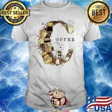 Snoopy sit drink coffee shirt