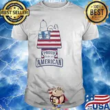 Snoopy sleep proud to be an American flag shirt