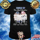 Squad up New York Yankees Mickey Mantle Joe Dimaggio signatures shirt