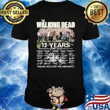 The Walkong Dead 12 years 2010 2022 thank you for the memories signatures shirt