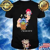 WENDY'S toothless stitch baby yoda friends shirt