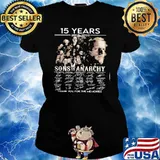 15 years 2008-2023 Sons of Anarchy thank you for the memories signatures s Ladies tee