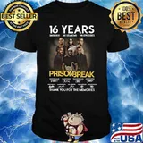 16 Years Prison Break Thank You For The Memories Signatures T-Shirt